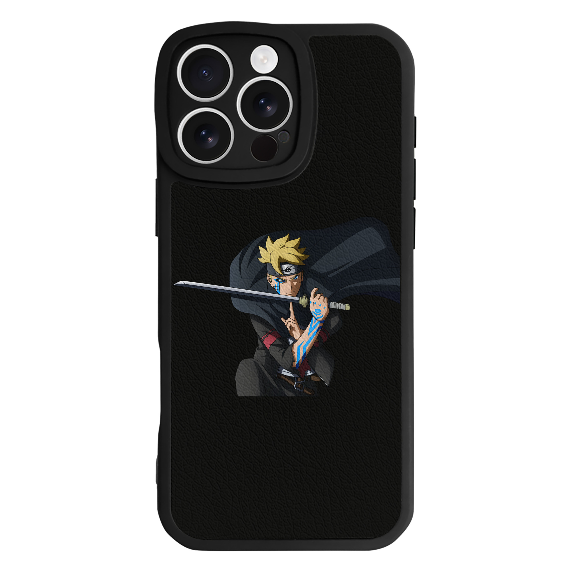 （画像用） NARUTO -ナルト- うずまき ボルト Uzumaki Boruto 【iPhone 16シリーズ対応】シリコンスマホケース（レザー調） 材質：シリコン